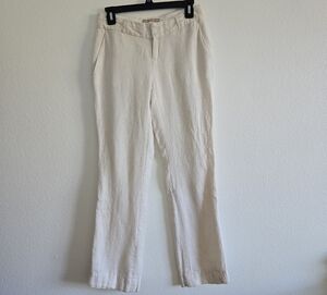 Banana Republic Off-White Linen Trousers